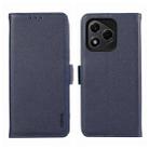 For Honor 400 Lite Global  ABEEL Side-Magnetic Litchi Pattern Leather RFID Phone Case(Blue) - 1