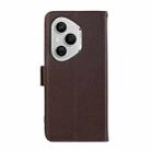 For Honor 400 Pro Global 160.8mm ABEEL Side-Magnetic Litchi Pattern Leather RFID Phone Case(Brown) - 3