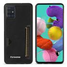 For Samsung Galaxy A51 Forwenw F5 Series Integrated Card Bag Phone Case(Black) - 1
