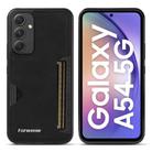 For Samsung Galaxy A54 5G Forwenw F5 Series Integrated Card Bag Phone Case(Black) - 1