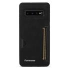 For Samsung Galaxy S10+ Forwenw F5 Series Integrated Card Bag Phone Case(Black) - 2