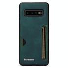 For Samsung Galaxy S10+ Forwenw F5 Series Integrated Card Bag Phone Case(Green) - 2