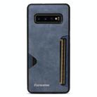 For Samsung Galaxy S10+ Forwenw F5 Series Integrated Card Bag Phone Case(Blue) - 2