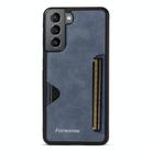 For Samsung Galaxy S21 5G Forwenw F5 Series Integrated Card Bag Phone Case(Blue) - 2