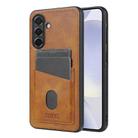 For Samsung Galaxy A56 5G AZNS K1 Series Card Slot Business Phone Case(Yellow) - 1