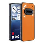 For Nothing Phone 3a Ultra-thin Plain Skin Leather Phone Case(Orange) - 1