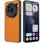 For Nothing Phone 3a Pro Ultra-thin Plain Skin Leather Phone Case(Orange) - 1
