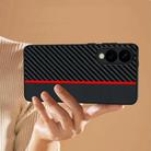 For Samsung Galaxy S25 Edge 5G Carbon Fiber Texture Printing Phone Case(Black Red) - 2