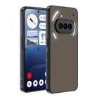 For Nothing Phone 3a Ultra-thin Carbon Fiber Texture Printing Phone Case(Gold) - 1