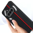 For Nothing Phone 3a Ultra-thin Carbon Fiber Texture Printing Phone Case(Black Red) - 2