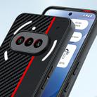 For Nothing Phone 3a Ultra-thin Carbon Fiber Texture Printing Phone Case(Black Red) - 3