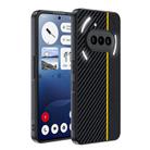 For Nothing Phone 3a Ultra-thin Carbon Fiber Texture Printing Phone Case(Black Yellow) - 1