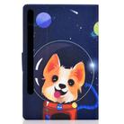 For Samsung Galaxy Tab S8 / Galaxy Tab S7 T870 Colored Drawing Horizontal Flip Leather Case with Holder & Card Slots & Sleep / Wake-up Function(Space Dog) - 3