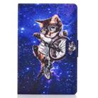 For Samsung Galaxy Tab S8 / Galaxy Tab S7 T870 Colored Drawing Horizontal Flip Leather Case with Holder & Card Slots & Sleep / Wake-up Function(Glasses Cat) - 1