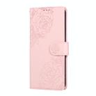 For OPPO Reno12 Pro 5G Global Rose Flower Embossed 3-Card Slots Leather Phone Case(Pink) - 2