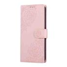 For OPPO A78 4G Rose Flower Embossed 3-Card Slots Leather Phone Case(Pink) - 2