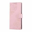 For OPPO A79 5G Rose Flower Embossed 3-Card Slots Leather Phone Case(Pink) - 2