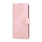 For OPPO Find X8 5G Rose Flower Embossed 3-Card Slots Leather Phone Case(Pink) - 2
