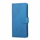 For OPPO Find X8 Pro 5G Rose Flower Embossed 3-Card Slots Leather Phone Case(Blue) - 2