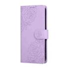 For OPPO Find X8 Pro 5G Rose Flower Embossed 3-Card Slots Leather Phone Case(Purple) - 2