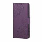 For OPPO Find X8 Pro 5G Rose Flower Embossed 3-Card Slots Leather Phone Case(Deep Purple) - 2