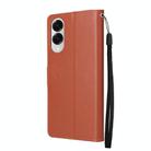 For Samsung Galaxy S25 Edge 5G 3-Card Slots Multifunctional Leather Phone Case(Brown) - 3