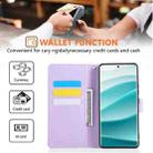 For Redmi Note 14 Pro 4G Rose Flower Embossed 3-Card Slots Leather Phone Case(Purple) - 3