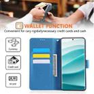 For Redmi Note 14 Pro 5G Global Rose Flower Embossed 3-Card Slots Leather Phone Case(Blue) - 3