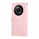 For Realme 11 Pro 5G / 11 Pro+ 5G Rose Flower Embossed 3-Card Slots Leather Phone Case(Pink) - 3
