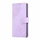 For Realme 11 Pro 5G / 11 Pro+ 5G Rose Flower Embossed 3-Card Slots Leather Phone Case(Purple) - 2