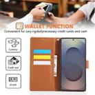 For Samsung Galaxy S25 Ultra 5G Rose Flower Embossed 3-Card Slots Leather Phone Case(Brown) - 3
