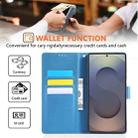 For Samsung Galaxy S25 Ultra 5G Rose Flower Embossed 3-Card Slots Leather Phone Case(Blue) - 3