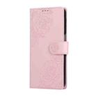 For Samsung Galaxy S24 FE 5G Rose Flower Embossed 3-Card Slots Leather Phone Case(Pink) - 2