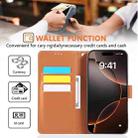 For iPhone 16 Pro Max Rose Flower Embossed 3-Card Slots Leather Phone Case(Brown) - 3