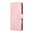 For iPhone 17 Pro Max Rose Flower Embossed 3-Card Slots Leather Phone Case(Pink) - 2