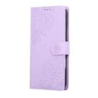 For iPhone 17 Pro Max Rose Flower Embossed 3-Card Slots Leather Phone Case(Purple) - 2