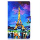 For Samsung Galaxy Tab A7 10.4 2020 T500 Electric Pressed TPU Colored Drawing Horizontal Flip Leather Case with Holder & Card Slots & Anti-slip Strip(Eiffel Tower) - 2