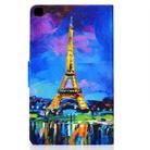 For Samsung Galaxy Tab A7 10.4 2020 T500 Electric Pressed TPU Colored Drawing Horizontal Flip Leather Case with Holder & Card Slots & Anti-slip Strip(Eiffel Tower) - 3