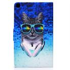 For Samsung Galaxy Tab A7 10.4 2020 T500 Electric Pressed TPU Colored Drawing Horizontal Flip Leather Case with Holder & Card Slots & Anti-slip Strip(Headphone Cat) - 3