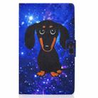 For Samsung Galaxy Tab A7 10.4 2020 T500 Electric Pressed TPU Colored Drawing Horizontal Flip Leather Case with Holder & Card Slots & Anti-slip Strip(Little Black Dog) - 2