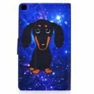 For Samsung Galaxy Tab A7 10.4 2020 T500 Electric Pressed TPU Colored Drawing Horizontal Flip Leather Case with Holder & Card Slots & Anti-slip Strip(Little Black Dog) - 3