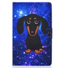 For Samsung Galaxy Tab S8 / Galaxy Tab S7 T870 Electric Pressed Colored Drawing Horizontal Flip Leather Case with Holder & Card Slots & Sleep / Wake-up Function(Little Black Dog) - 2
