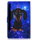 For Samsung Galaxy Tab S8 / Galaxy Tab S7 T870 Electric Pressed Colored Drawing Horizontal Flip Leather Case with Holder & Card Slots & Sleep / Wake-up Function(Little Black Dog) - 3