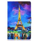 For Samsung Galaxy Tab S8 / Galaxy Tab S7 T870 Electric Pressed Colored Drawing Horizontal Flip Leather Case with Holder & Card Slots & Sleep / Wake-up Function(Eiffel Tower) - 1