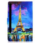 For Samsung Galaxy Tab S8 / Galaxy Tab S7 T870 Electric Pressed Colored Drawing Horizontal Flip Leather Case with Holder & Card Slots & Sleep / Wake-up Function(Eiffel Tower) - 2
