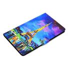 For Samsung Galaxy Tab S8 / Galaxy Tab S7 T870 Electric Pressed Colored Drawing Horizontal Flip Leather Case with Holder & Card Slots & Sleep / Wake-up Function(Eiffel Tower) - 6