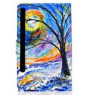 For Samsung Galaxy Tab S8 / Galaxy Tab S7 T870 Electric Pressed Colored Drawing Horizontal Flip Leather Case with Holder & Card Slots & Sleep / Wake-up Function(Watercolor Tree) - 3