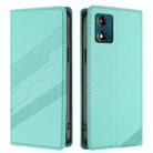 For Motorola Moto E13 Embossed Multi-functional Wallet Retro Leather Phone Case(Mint Green) - 2