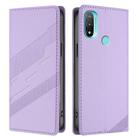 For Motorola Moto E20 Embossed Multi-functional Wallet Retro Leather Phone Case(Light Purple) - 2