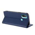 For Motorola Moto E20 Embossed Multi-functional Wallet Retro Leather Phone Case(Dark Blue) - 3